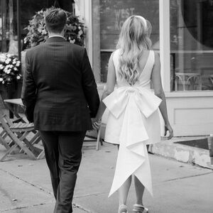 Sachin & Babi Reed Sleeveless Back-Bow Mini Dress